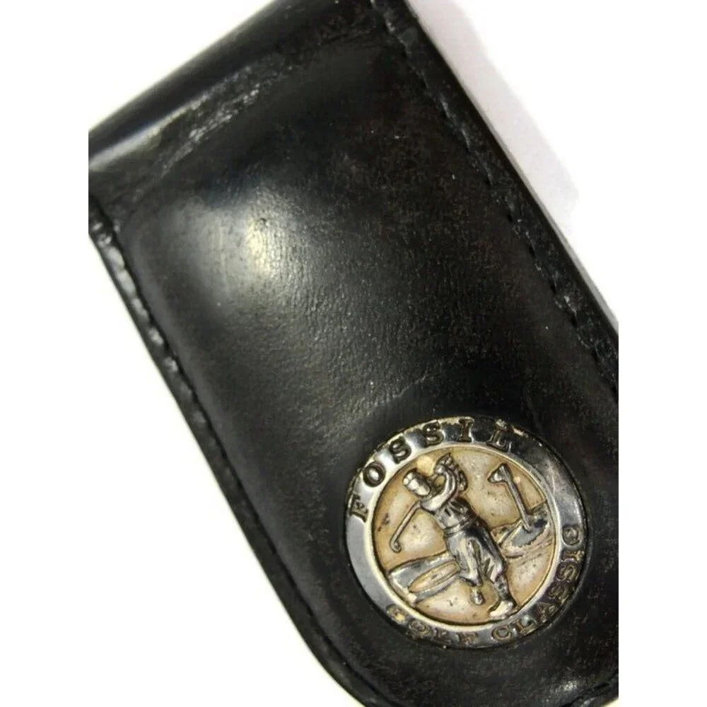 Vintage Leather Fossil Golf Classic Money Clip Men Wallet